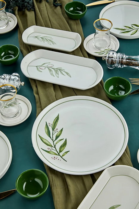 Hermia Juego de Desayuno Botanic 23KH - Green